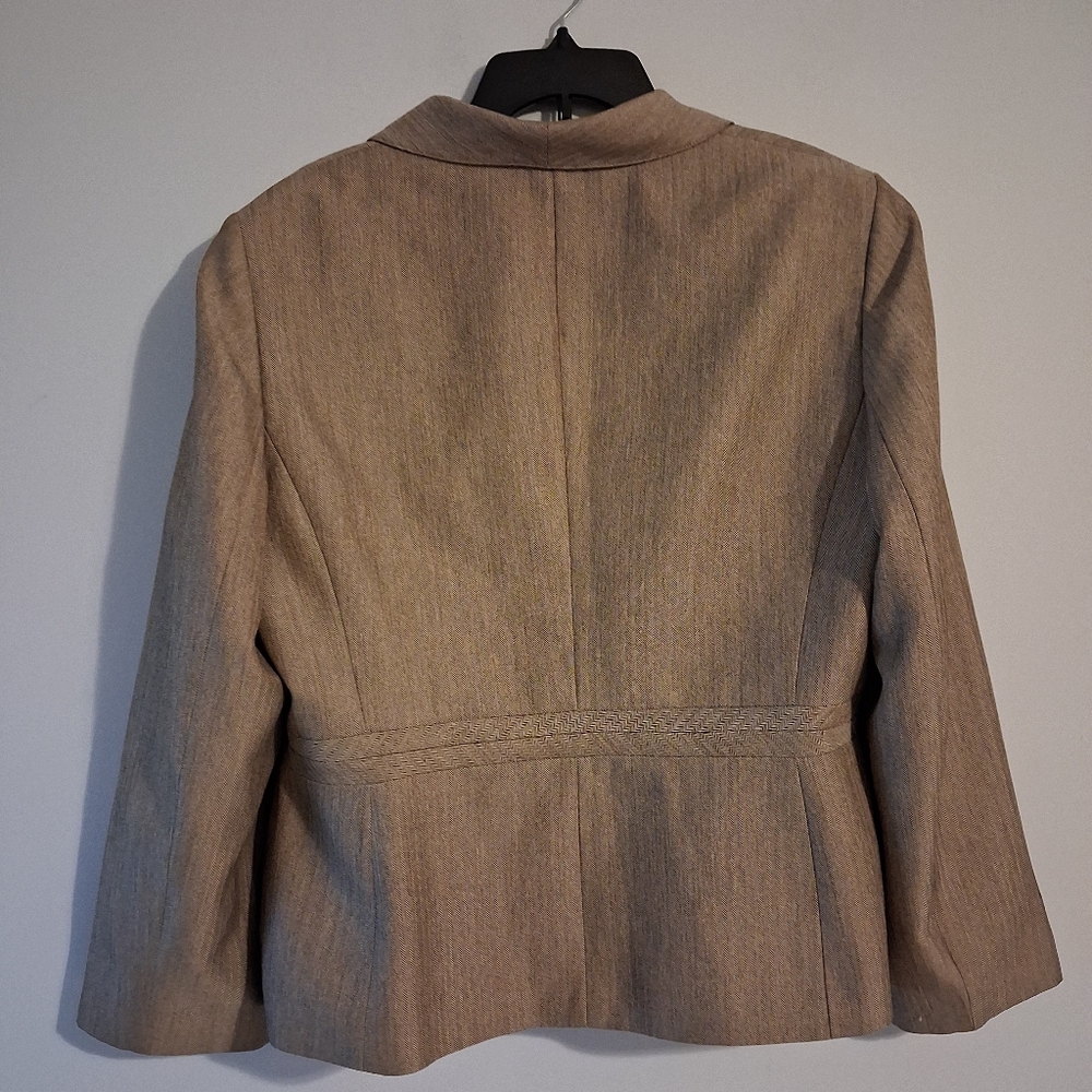 Beige Herringbone Blazer Womens Size 18 - Picture 4 of 8